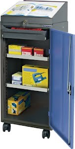 Promat Tool cupboard set with top attachment H1310xW500xD500mm anthracite grey/pigeon b