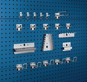 Gereedschaphouder-assortiment BxH mm 10 haken/5 houders/5 klemmen 20-delig BOTT