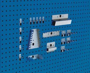 Gereedschaphouder-assortiment BxH mm 10 haken/5 div.houders/5 gereedsch.klem. BOTT