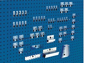 Gereedschaphouder-assortiment BxH mm 10 haak/20 dubbele haak/10 div. houder 60 BOTT