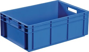 Promat Conteneur de transport gerbables L400xl300xH220 mm bleuPoignée traversante