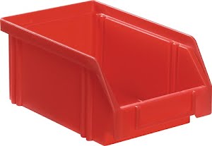 Boîte de rangement à ouverture frontale LK L160/140xl105xH75mm PS rouge LA-KA-PE