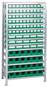 Shelving unit H2000xW1000xD400mm base shelf 16 steel bases 90 x 3, 30 x 4 blue