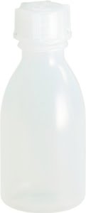 Narrow-neck bottle overall height 105 mm overall dm 47 mm polyethylene (LDPE) HÜNERSDORFF