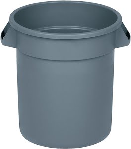 Fût polyvalent gris 38 l PE D. extérieur400xH435 mm RUBBERMAID