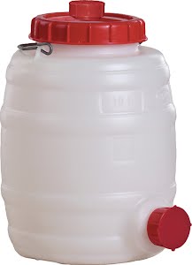 Barrel 10 l PE white 1 carrying loop fill port diameter 120 mm GRAF