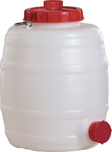 Barrel 15 l PE white 1 carrying loop fill port diameter 120 mm GRAF