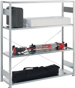 Large push-fit shelving unit H2000xW1700xD500 mm META