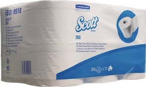 Papier toilette Scott 8518 3 couches, petits rouleaux 36 RL à 350 feuilles = SCOTT