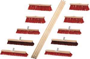 Broom set Outdoor 8 Elaston 2 Elaston/Arenga length 400/500/600 mm with 10 handl