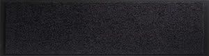 Doormat washable black polyamide L900xW2500xT7 mm