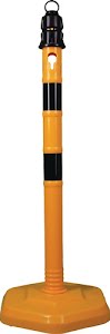 Security post PPC yellow/black dm 63 mm for erecting with eyelet