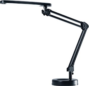 Lampe de bureau aluminium noir hauteur maxi. 600 mm pied avec HANSA