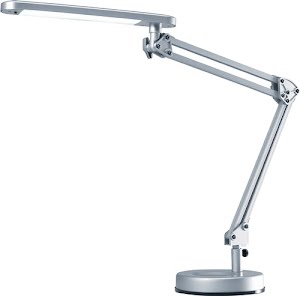 Lampe de bureau aluminium argent hauteur maxi. 600 mm pied avec HANSA