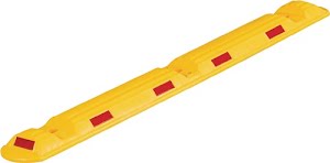 Guide barrier L1170xW150xH50 mm polypropylene carbonate, yellow with red reflect