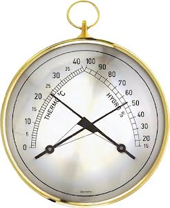 Thermometer/Hygrometer measuring range 0 to 40 degC/air 15-99 % D35mm TFA