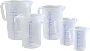 Measuring jug 2000 ml polypropylene transparent dm151xH206mm closed handle HÜNERSDORFF