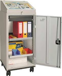 Jeu d’armoire à outils avec pupitre rapporté H1310xl500xP500mm gris clair/gris STUMPF