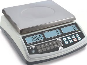 Counting scale weighing range 30 kg, num. script 0.5 g weighing platform KERN