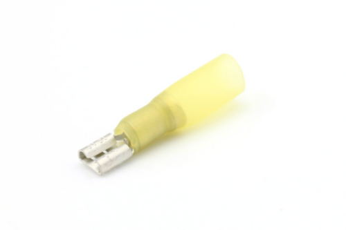 Manguito conector plano Ripca con tubo termorretráctil 4,0-6,0mm² amarillo 6,3x0,8mm 50 unidades