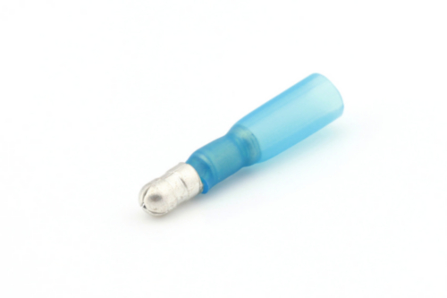 Ripca Round connector with heatshrink tubing 1.5-2.5mm² blue Ø 6.0mm 100 Pieces