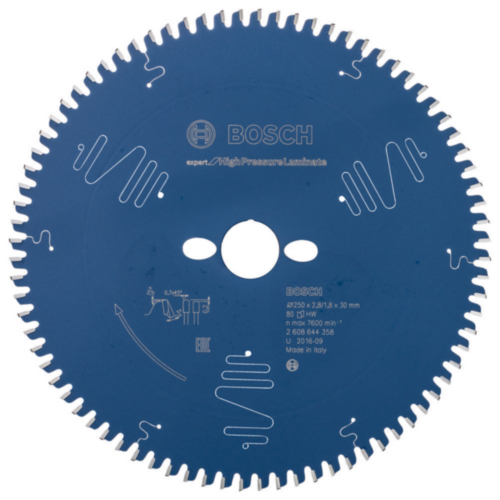 Bosch Expert for High Pressure Laminate circular saw blade 250x30-80