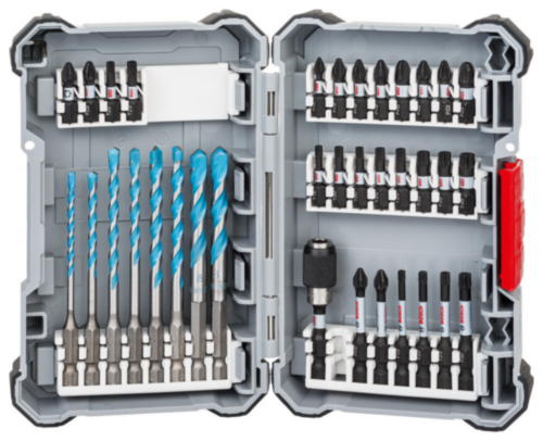 Jogo de bits Phillips/Pozidriv/Torx da Bosch em embalagem de 35 peças