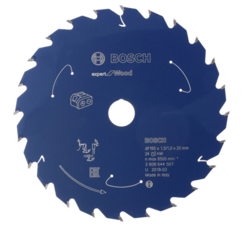 Bosch Expert for Wood circular saw blade for cordless saws 140x1.8/1.3x20 T24