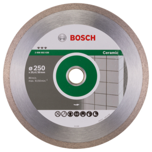 Disc de tăiere diamantat Bosch 250 x 30/25