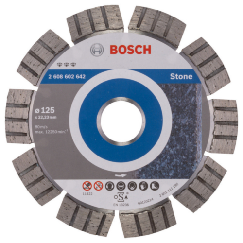 Disc de tăiere diamantat Bosch 125 x 22,23 x 2,2 x 12mm