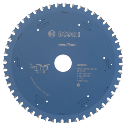 Bosch Circular saw blade Expert for Steel 210 x 30 x 2/1.6 x 48 T