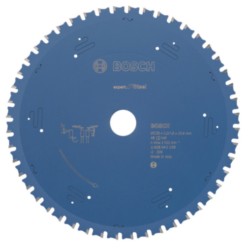 Bosch Circular saw blade Expert for Steel 230 x 25.4 x 2/1.6 x 48 T