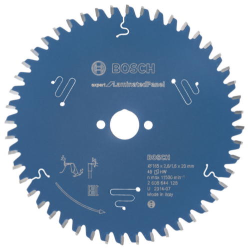 Bosch Circular saw blade Expert for Laminated Panel 165 x 20 x 2.6/1.6 x 48 T