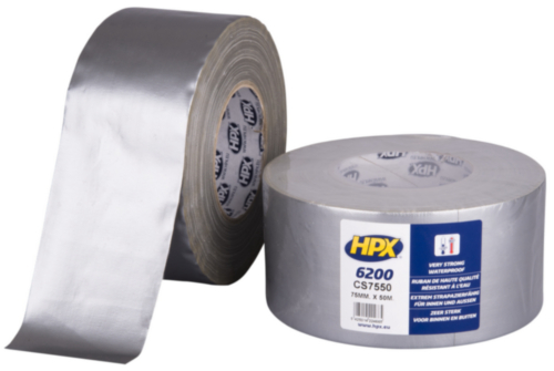 HPX 6200 Duct tape Zilver 75MMX50M CS7550