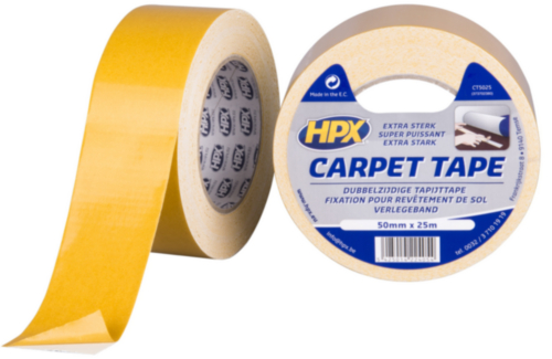 HPX dubbel gecoate tape wit 50mm x 25m CT5025