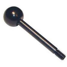 Gear lever handle with ball knob, straight Free-cutting steel Black Oxide