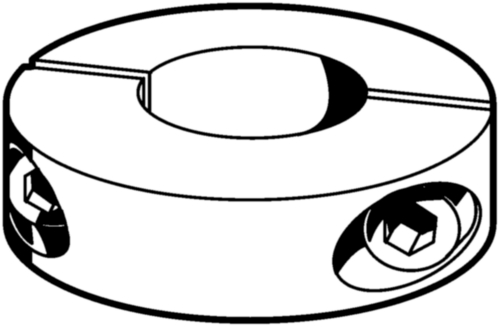 Stavací svorkový krúžok s 2 skrutkami s vnútorným šesťhranom Ľahko obrobiteľná oceľ