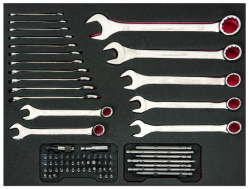 Bahco Fit&Go Wrench/Bit Set in 3/3 Foam Inlay 19-Piece