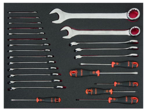 Bahco Fit&Go Wrench/Screwdriver Set in 3/3 Foam Inlay 25-Piece