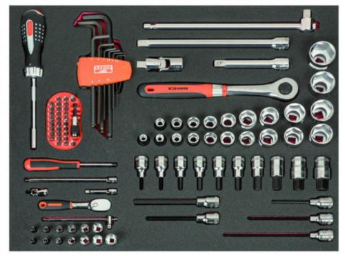 Bahco Fit&Go Socket Set in 3/3 Foam Inlay 1/2"-3/8" Drive 101-Piece