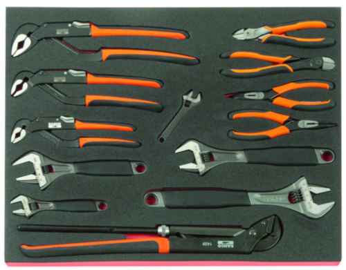 Bahco Fit&Go Pliers/Wrench Set in 3/3 Foam Inlay 13-Piece