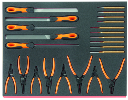 Bahco Fit&Go File/Pliers/Punch Set in 3/3 Foam Inlay 23-Piece