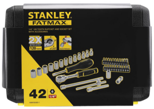 Set chiavi a bussola Stanley 1/4” 42 pezzi