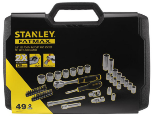 Stanley Socket wrench set 3/8" 49 pieces