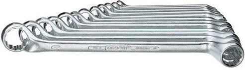 Gedore Double ended ring wrench set 2-122 ISO 12 pieces