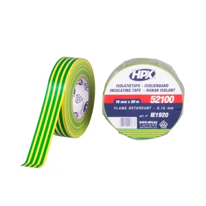 HPX Insulation tape 52100 Yellow/Green 19mm x 20m IE1920