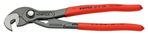 Knipex Meervoudige Schroefsleutel met anti-slip kunststof coating grijs geatramenteerd 250 mm (zelfbediening/blister)