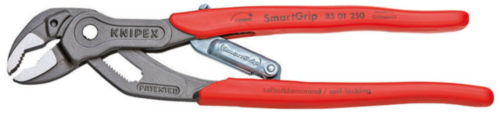 Knipex SmartGrip® Water Pump Pliers with automatic adjustment with non-slip plastic coating grey atramentized 250 mm (self-service card/blister)