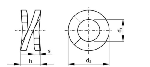 Double coil spring lock washer Spring steel