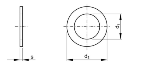 Arandela para pasadores DIN 1441 Acero inoxidable (Inox) A4